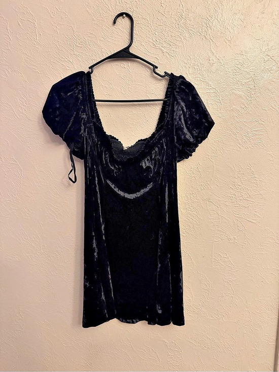 Free People Tops - Free People Black Velvet dress Size XS